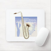 Tapis De Souris design saxaphone jazz (Avec souris)