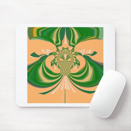 Tapis De Souris Design vert jaune. (Avec souris)