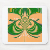 Tapis De Souris Design vert jaune. (Devant)