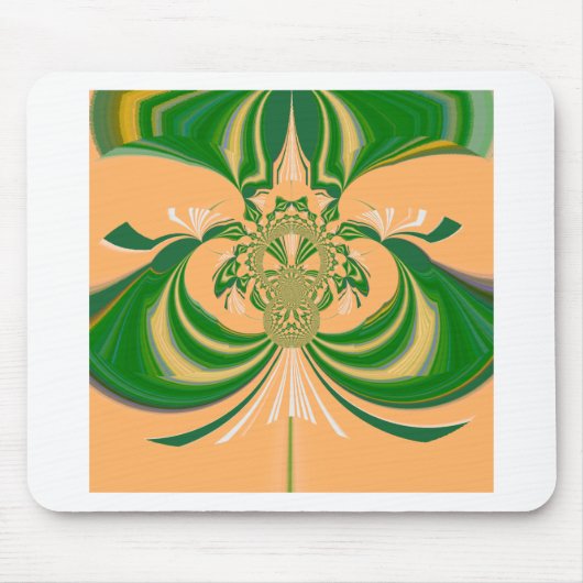 Tapis De Souris Design vert jaune. (Devant)