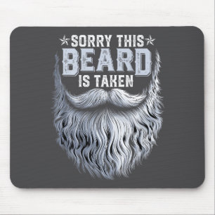 Tapis De Souris Désolé ce barbu pris mari papa drôle barbu (