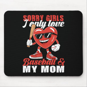 Tapis De Souris Désolé Filles J'Aime Seulement Le Baseball Et Ma M