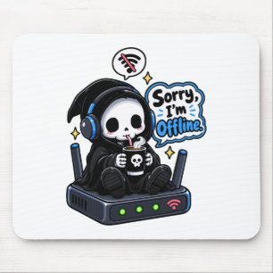 Tapis De Souris Désolé, je suis hors ligne humour de gamer introve