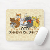 Tapis De Souris Désordre obsédant de chat d'OCD (Avec souris)