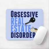 Tapis De Souris Désordre obsédant d'immobiliers drôle (Avec souris)