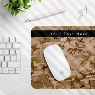 Tapis De Souris Dessert Camouflage Avec Cailloux, Militaire, Armée