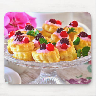Tapis De Souris Dessert de pâtisserie au gâteau aux baies rouges