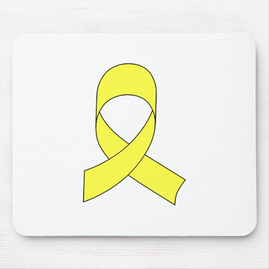 Tapis De Souris Dessin à ruban jaune (Devant)