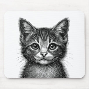 Tapis De Souris Dessin adorable de Young Cat
