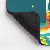 Tapis De Souris Dessin animé de fusée spatiale mignonne (Coin)