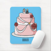 Tapis De Souris dessin animé de gâteau mariage (Avec souris)