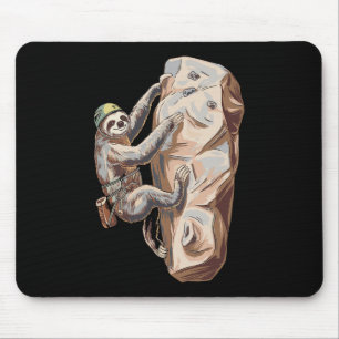 Tapis De Souris Dessin animé drôle de paresseux en escalade