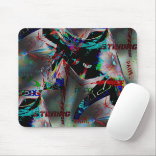 Tapis De Souris Dessin avec découpe de bannière sombre et mot jumb