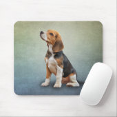 Tapis De Souris Dessin Beagle de chien 7 (Avec souris)