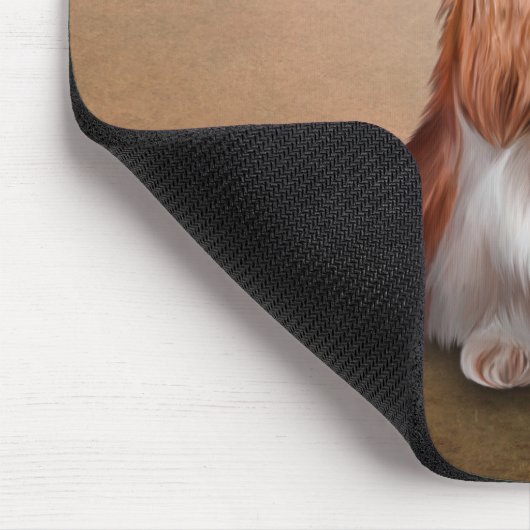 Tapis De Souris Dessin Chien Cavalier King Charles Spaniel (Coin)