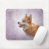Tapis De Souris Dessin Chien Welsh Corgi (Avec souris)