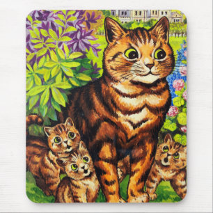 Tapis De Souris Dessin de chat et chatons mignons par Louis Wain