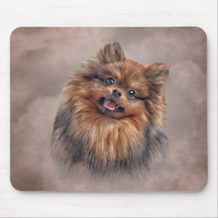 Tapis De Souris Dessin de Chien Pomeranian Spitz