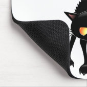 Tapis De Souris Dessin de Funny Fierce Black Cat (Coin)
