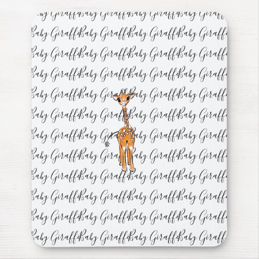 Tapis De Souris Dessin de girafe, animaux de safari (Devant)