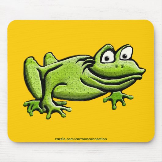 Tapis De Souris Dessin de grenouille verte (Devant)