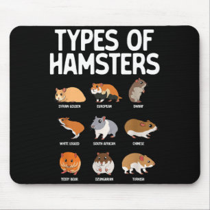 Tapis De Souris Dessin de hamster drôle pour hommes femmes garçons