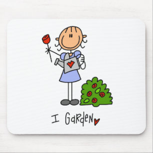 Tapis De Souris Dessin de jardinage bonhomme allumette