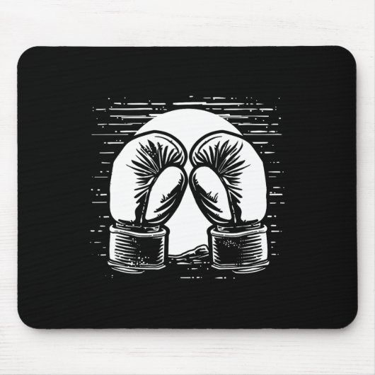 Tapis De Souris Dessin de kickboxing autodéfense (Devant)