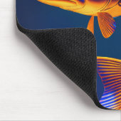 Tapis de souris | Dessin de logo de poisson bleu | (Coin)