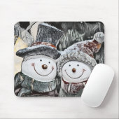 Tapis De Souris Dessin de Snowman et de Snow (Avec souris)