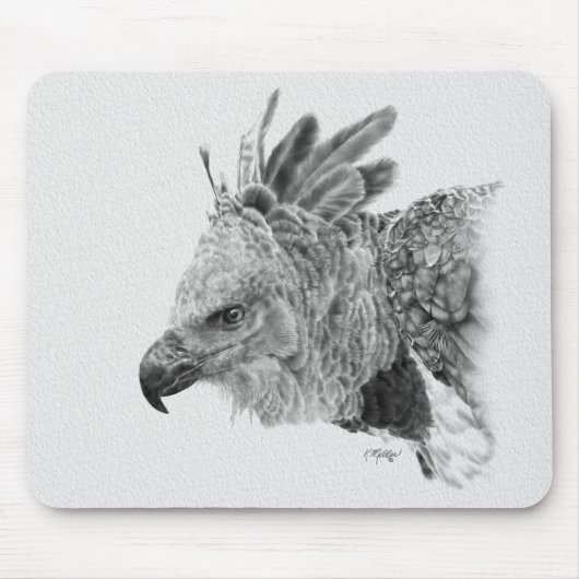 Tapis De Souris Dessin d'Eagle de harpie (Devant)