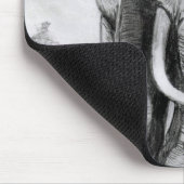 Tapis De Souris dessin d'éléphant africain dans la conception de (Coin)