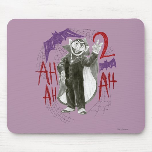Tapis De Souris Dessin d'esquisse Count von Count B&W (Devant)