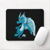 Tapis De Souris Dessin du Dragon Bleu (Avec souris)