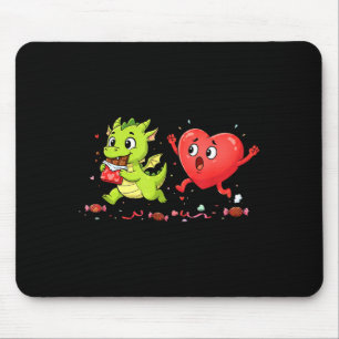 Tapis De Souris Dessin humoristique de dragon au chocolat pour la