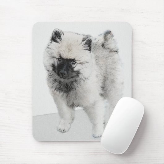 Tapis De Souris Dessin Keeshond Chiot - Joli dessin original Chien (Avec souris)