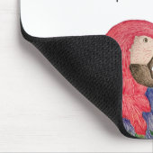 Tapis De Souris Dessin Macaw couleur perroquet tropical (Coin)