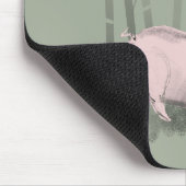 Tapis De Souris Dessin original Cochon et Bambou Mousepad (Coin)