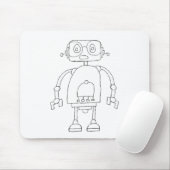 Tapis De Souris Dessin Robot Simple Smart Dessin (Avec souris)