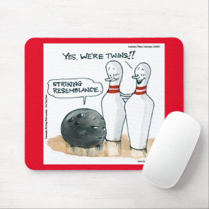 Tapis De Souris Dessins animés de Rick London Drôle de Bowling Ban