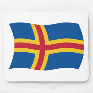 Tapis De Souris Dessous de souris Drapeau d'Aaland