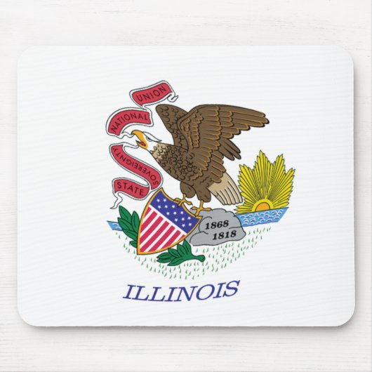 Tapis De Souris Dessous de souris Drapeau de l'Illinois (Devant)