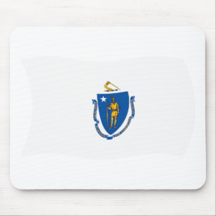 Tapis De Souris Dessous de souris Drapeau du Massachusetts