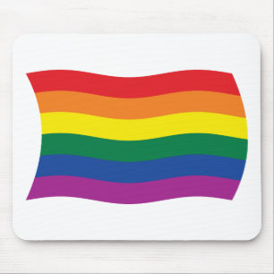 Tapis De Souris Dessous de souris Drapeau du Mouvement de la fiert