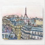 Tapis De Souris Destinations | Aquarelle Tour Eiffel & Paris<br><div class="desc">Une aquarelle pittoresque et un design d'encre créé par le talentueux Melissa Wang. Cette illustration représente un paysage urbain de la ville de Paris avec l'emblématique Tour Eiffel debout en haut de la pièce surplombant la ville. Cette icône culturelle est généralement représentée à l'avant et au centre d'une image ou...</div>
