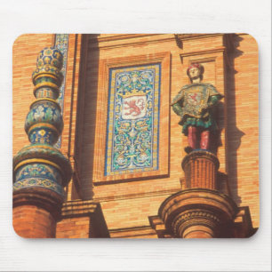 Tapis De Souris Détail de statue en céramique sur la Plaza de Espa