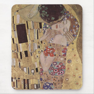 Tapis De Souris Détail du baiser - Gustav Klimt