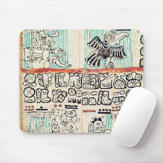 Tapis De Souris Détail d'un codex maya (Avec souris)