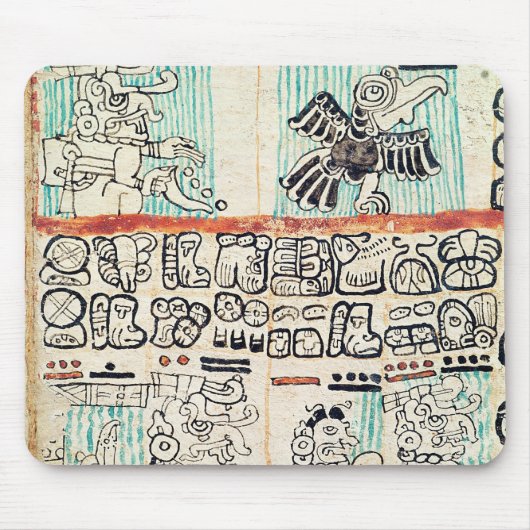 Tapis De Souris Détail d'un codex maya (Devant)