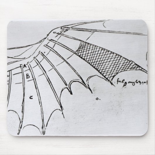 Tapis De Souris Détail d'une aile mécanique (Devant)